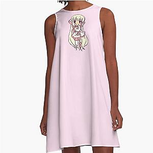 I draw pastel chibi chobits A-Line Dress