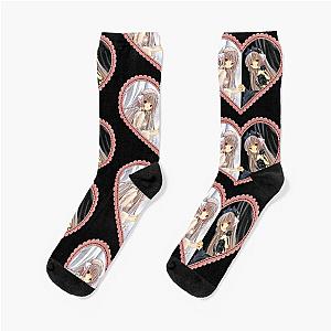 Chobits Anime Chii Lace Trim Heart Socks