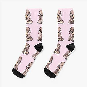 I draw pink pastel chobi chi Mototsuwa Socks.