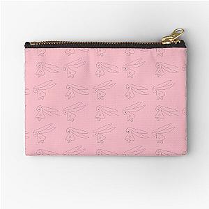 Chobits the town with no people manga kawaii cute pink twin bunnies Zipper Pouch