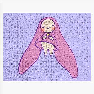 Draw Chobits with a city no pink pastel rabbit