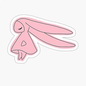 Chobits the town with no people manga kawaii cute pink twin bunnies sticker.