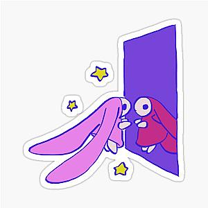 I draw Chobits and atashi a city with no people pink pastel rabbits sticker