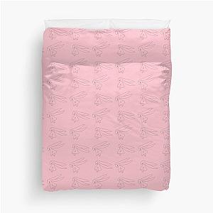 Chobits the town with no people manga kawaii pink twin bunnies duvet cover