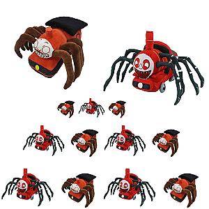 20cm Red Choo-Choo Charles Set 2pcs Soft Spider Stuffed Doll Horrible Charles Train Plush