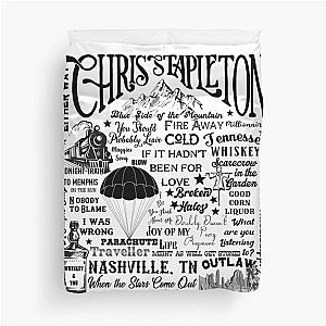 Chris Stapleton Song Titles, Collage, Word Art Duvet Cover