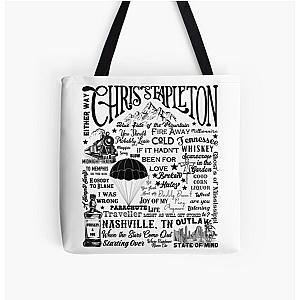 Chris Stapleton Song Titles, Collage, Word Art All Over Print Tote Bag