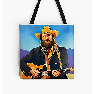 Chris Stapleton Portrait  All Over Print Tote Bag