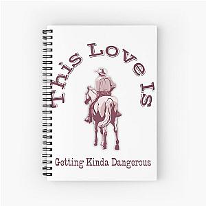 Pink Chris Stapleton Sweater White Horse Lyrics "This Love is Getting Kinda Dangerous" Spiral Notebook