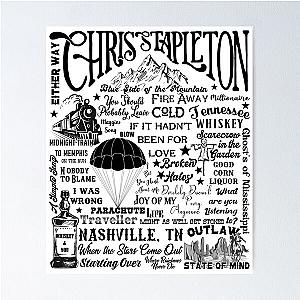 Chris Stapleton Song Titles, Collage, Word Art Poster