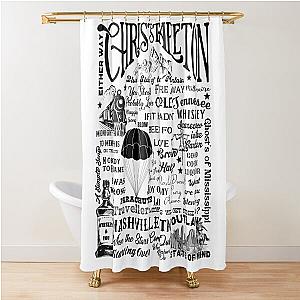 Chris Stapleton Song Titles, Collage, Word Art Shower Curtain