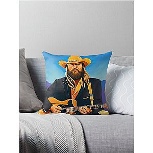 Chris Stapleton Portrait  Throw Pillow