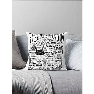 Chris Stapleton Song Titles, Collage, Word Art Throw Pillow