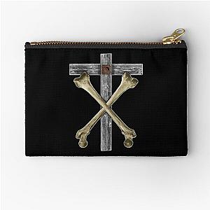 Christian Death Cross and Bones Zipper Pouch