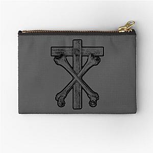 Christian Death Cross and Bones (black) Zipper Pouch