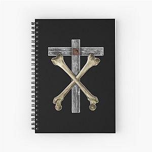 Christian Death Cross and Bones Spiral Notebook