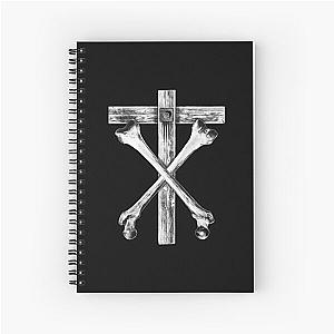 Christian Death Cross and Bones (white) Spiral Notebook