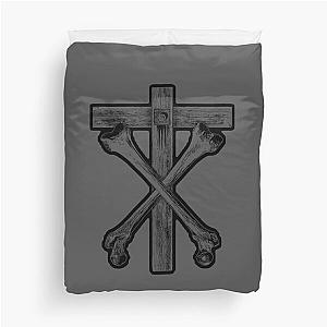 Christian Death Cross and Bones (black) Duvet Cover