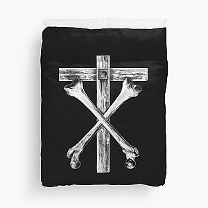 Christian Death Cross and Bones (white) Duvet Cover