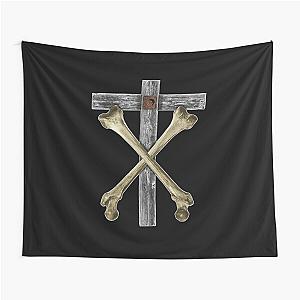 Christian Death Cross and Bones Tapestry