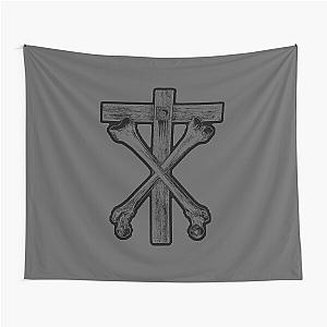 Christian Death Cross and Bones (black) Tapestry