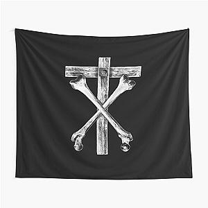 Christian Death Cross and Bones (white) Tapestry