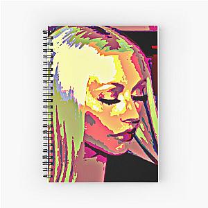 Christina Aguilera pop art portrait Spiral Notebook