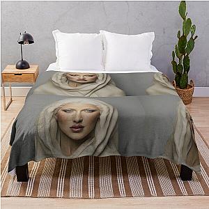 Christina Aguilera in white suit Throw Blanket