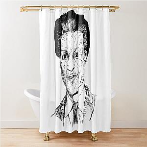 Poor Chuck Berry Black Portrait Pen Drawing Transparent Shower Curtain