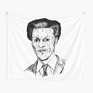 Poor Chuck Berry Black Portrait Pen Drawing Transparent Tapestry