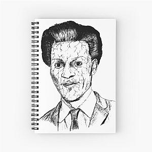 Poor Chuck Berry Black Portrait Pen Drawing Transparent Spiral Notebook