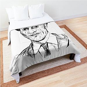 Poor Chuck Berry Black Portrait Pen Drawing Transparent Comforter