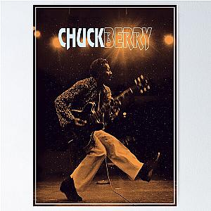 Chuck Berry playing on the guitar vintage  Poster