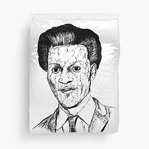 Poor Chuck Berry Black Portrait Pen Drawing Transparent Duvet Cover