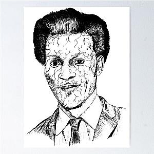 Poor Chuck Berry Black Portrait Pen Drawing Transparent Poster