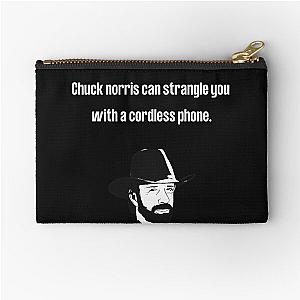 Chuck Norris can strangle you Zipper Pouch