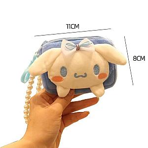 Cinnamoroll Plush Wallet Keychains Earphone Card Bag