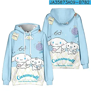 Sanrio Cinnamoroll Big-eared Dog Cinnamon Dog Casual Fashion Hooded Sweatshirt