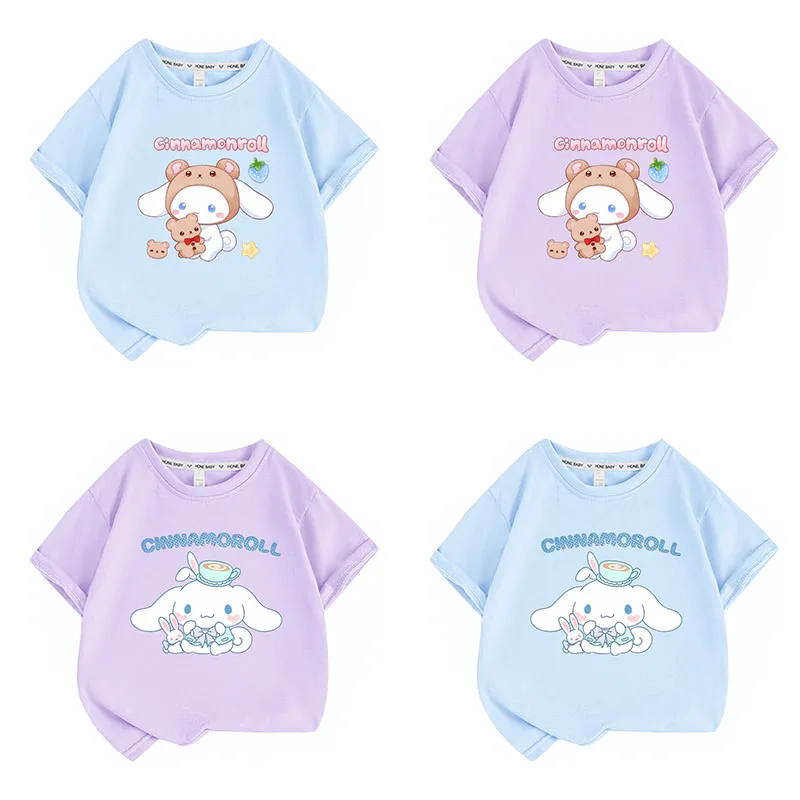 Cute Anime Cinnamoroll Cartoon Dog Bear Cosplay T-shirts | Cinnamoroll ...