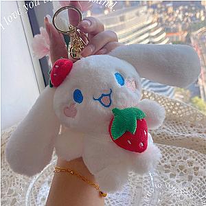 Cinnamoroll Plush 10Cm Decorative Backpack Keychain