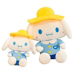 25CM White Cinnamoroll Yellow Hat Toys Plush