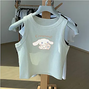 Cinnamoroll Cartoon White Dog Sleeveless Shirts