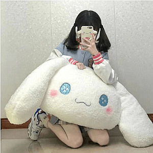 90cm White Cinnamoroll Sanrio Big-eared Dog Stuffed Toys Cute Pillow Plush