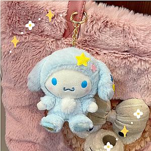 12cm Sanrio Cartoon Cinnamoroll Plush Toy Keychains