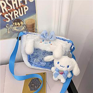 Cinnamoroll Plushie Crossbody Transparent Bag for Girls