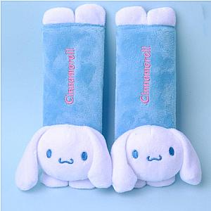 Sanrios Cinnamoroll Cartoon Plushie Car Seat Belt Shoulders Protective Case