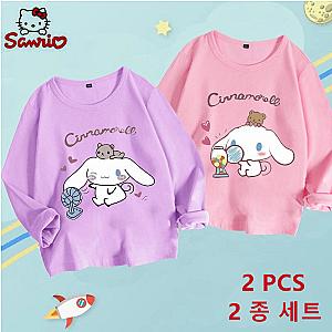 Sanrio Cinnamoroll Cartoon Dog Long Sleeved 2pcs T-Shirts