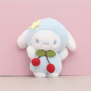 Cinnamoroll Cute Cartoon Cherry Dog Plush Doll Keychain