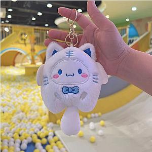 15cm White Cinnamoroll Tiger Cosplay Plush Doll Keychain