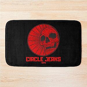 red skull circle jerks vintage vibes Bath Mat